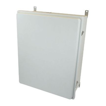 AM30248RL 30x24x8 NEMA 4X Fiberglass Enclosure w/ Raised Quick-Release Latch Hinged Cover