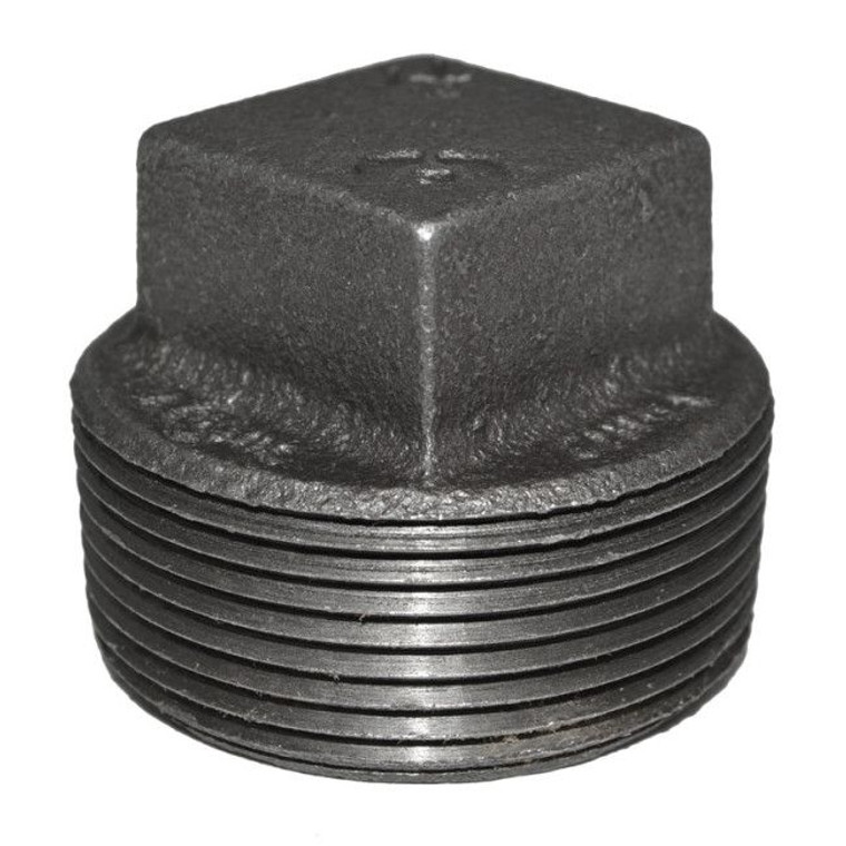 1-1/2" Black Malleable Iron Plug (BMP112 / 35608)