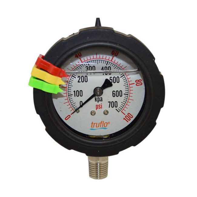 2-1/2" Truflo OBS Series Single-Sided Pressure Gauge (OBS-GO-0-100)