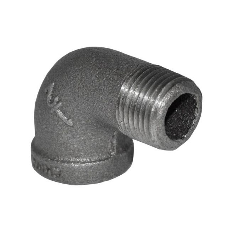 1/2" Black Malleable Iron 90-Degree Street Elbow (BMST9012 / 35374)