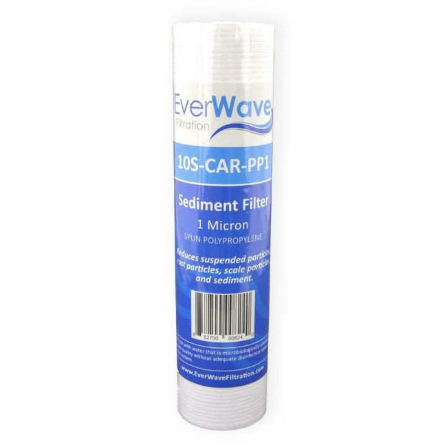 10" EverWave PP Spun Fiber Slim Cartridge - 1 Micron (EVW-1-25-10-PP)