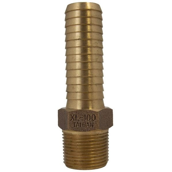 1" MPT x 1" Bronze Insert Male Adapter Extra Long (BMAXL-100NL)