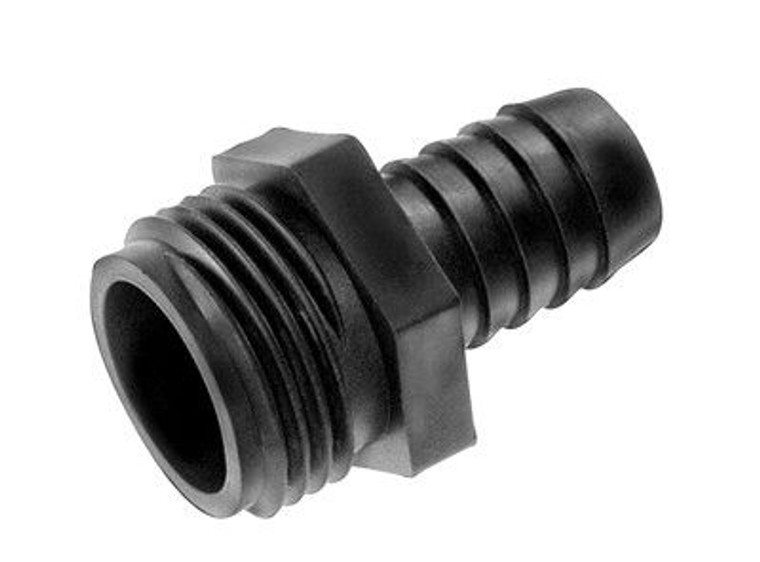 3/4” MGHT x 3/8” Polypropylene Hose Barb Insert Adapter (3-D3438)