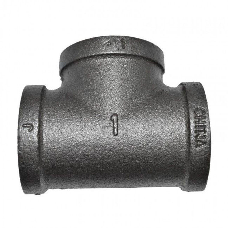 2-1/2" #300 Xh Black Malleable Iron Tee (20410)