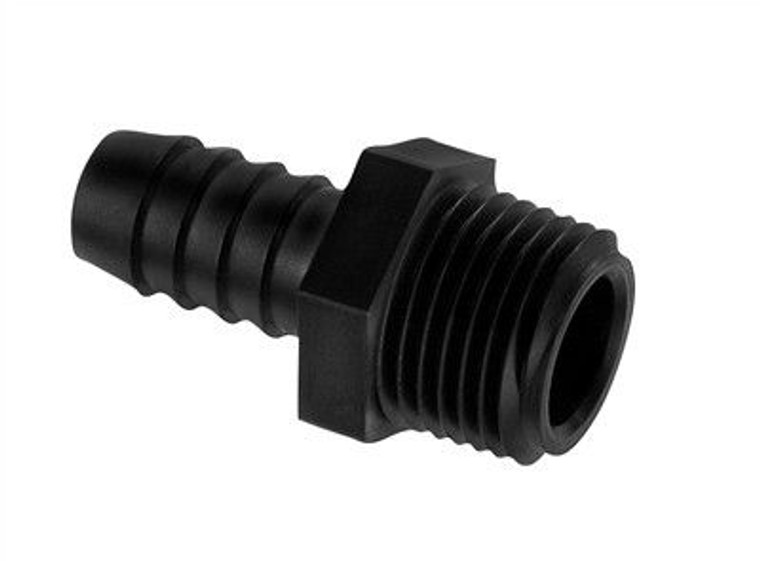3/8” MNPT x 1/4” Polypropylene Hose Barb Insert Adapter (3-A3814)