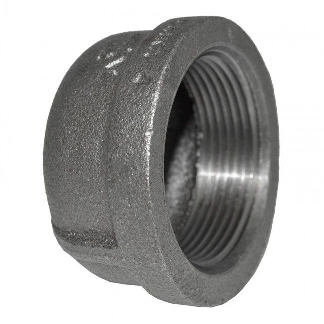 3/4" #300 Xh Black Malleable Iron Cap (20505)