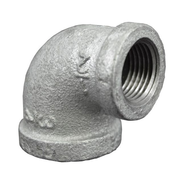 1-1/2" X 1" Galvanized Malleable Iron Reducing Elbow 90 (36336)
