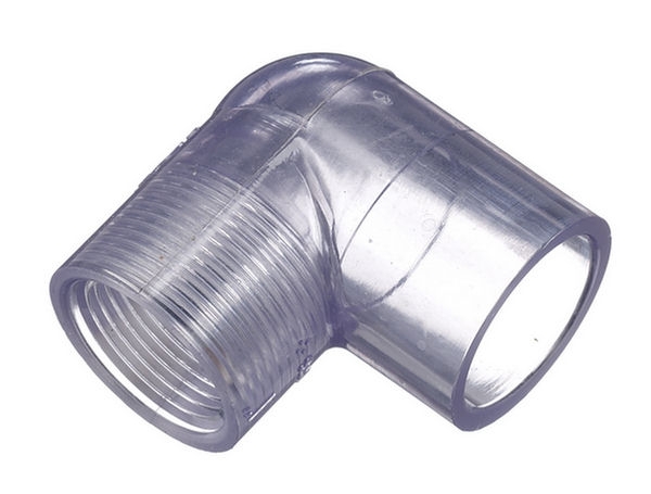 SCH 40 Clear 90° Elbows Slip x Fipt