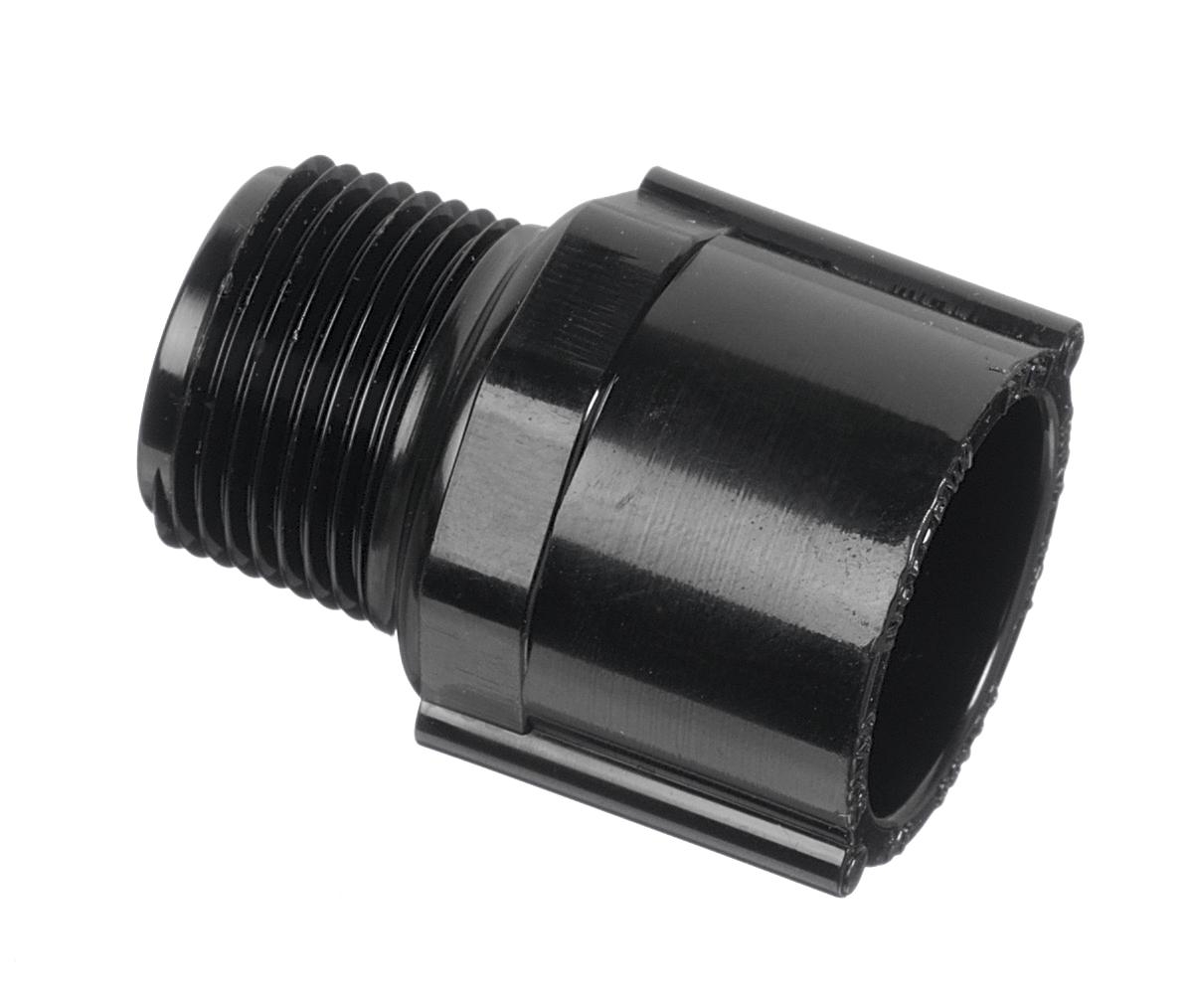 SCH 40 Black Male Adapters