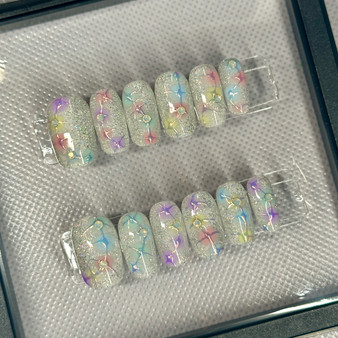 Star Twix Nails kiss of confetti press on nail set