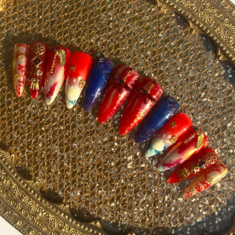 Star Twix Nails Anime Dramatical Murders Koujaku Inspired Nail Set