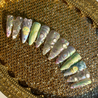 Star Twix Nails Anime Dramatical Murders Clear Inspired Nail Set