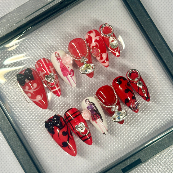 Star Twix Nails Nana inspired press on nail set