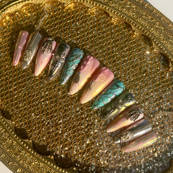 Star Twix Nails Anime Dramatical Murders Mink Inspired Nail Set