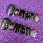 Dandadan okarun nail set with chains and blooming gel