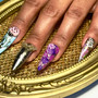 Star Twix Nails Anime Jojo's Bizarre Adventure Golden Wind Giorno Inspired Nail Set