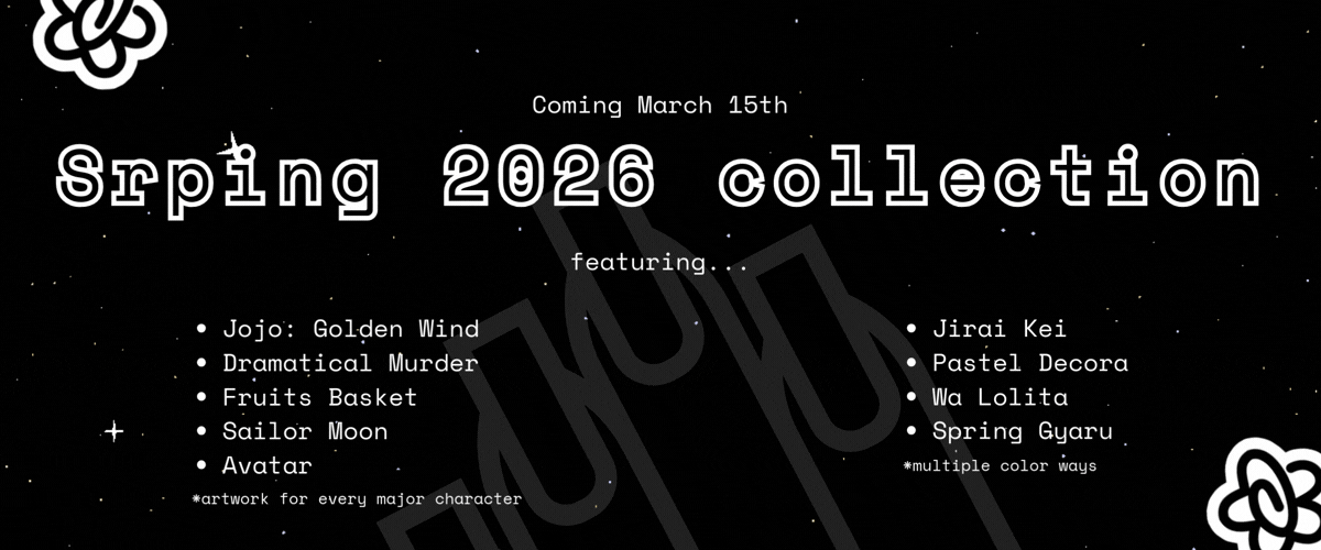 Star Twix Nails Spring 2026 collection featuring your favorite animes and japanese fashion styles!