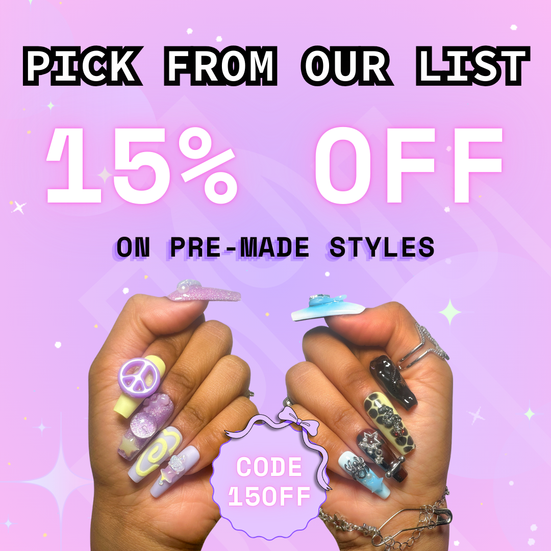 15% off on Star Twix Nails Pre-Made Anime and Harajuku Press on Nails Sets
