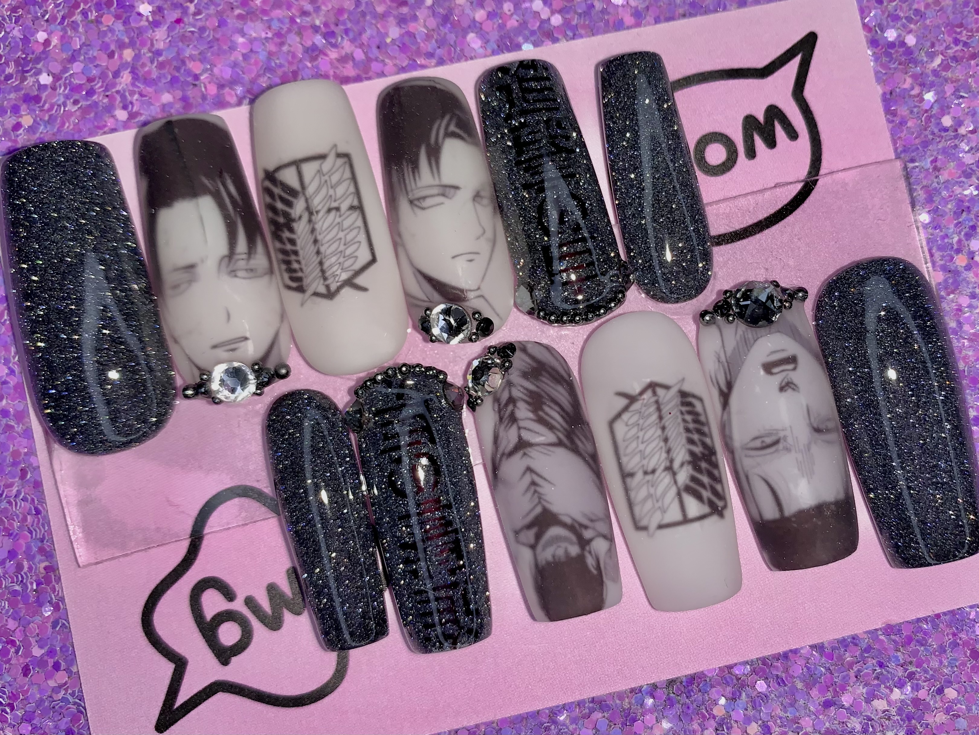 Erin and Levi Attack On Titan Nails