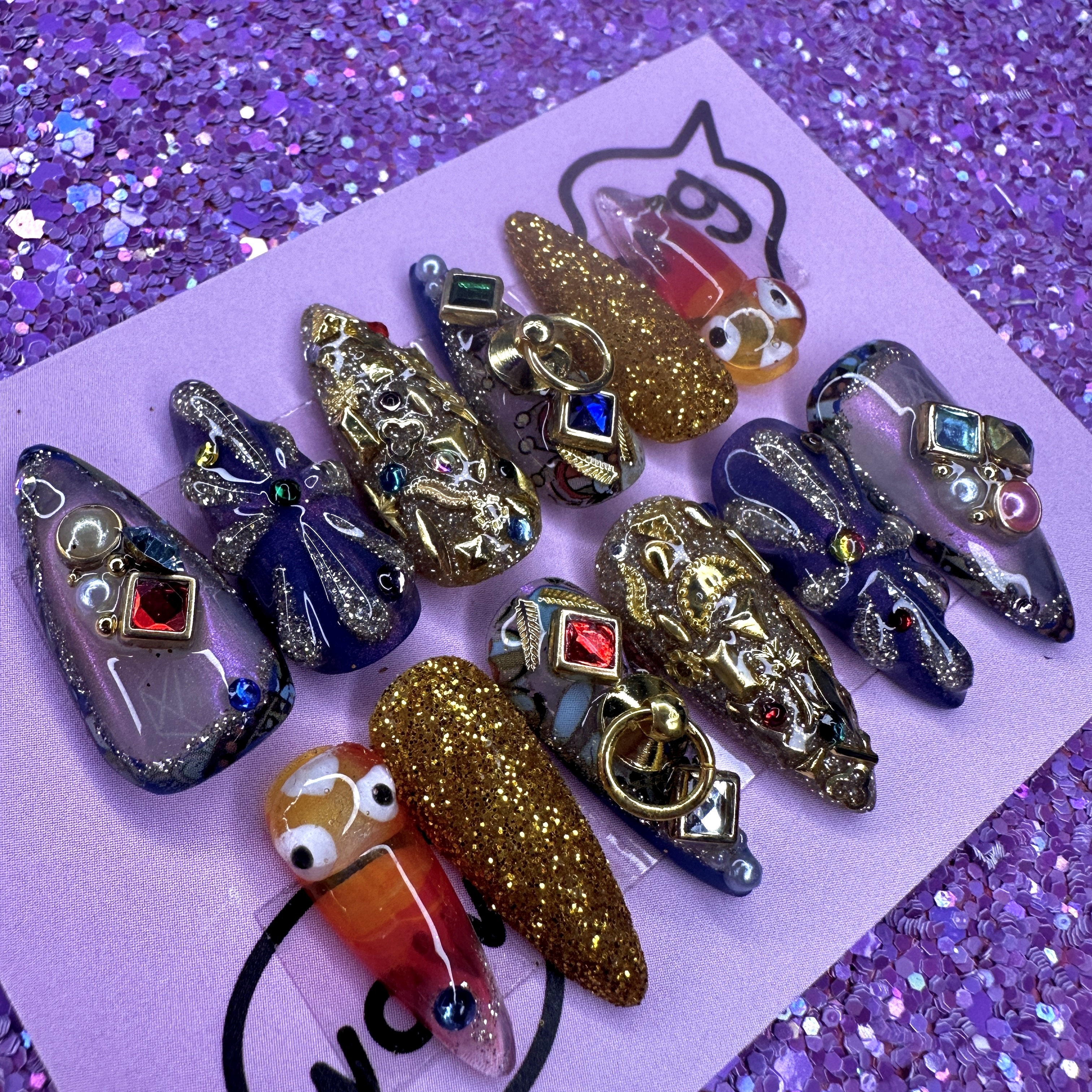 Howl's Moving Castle Calcifer Nails