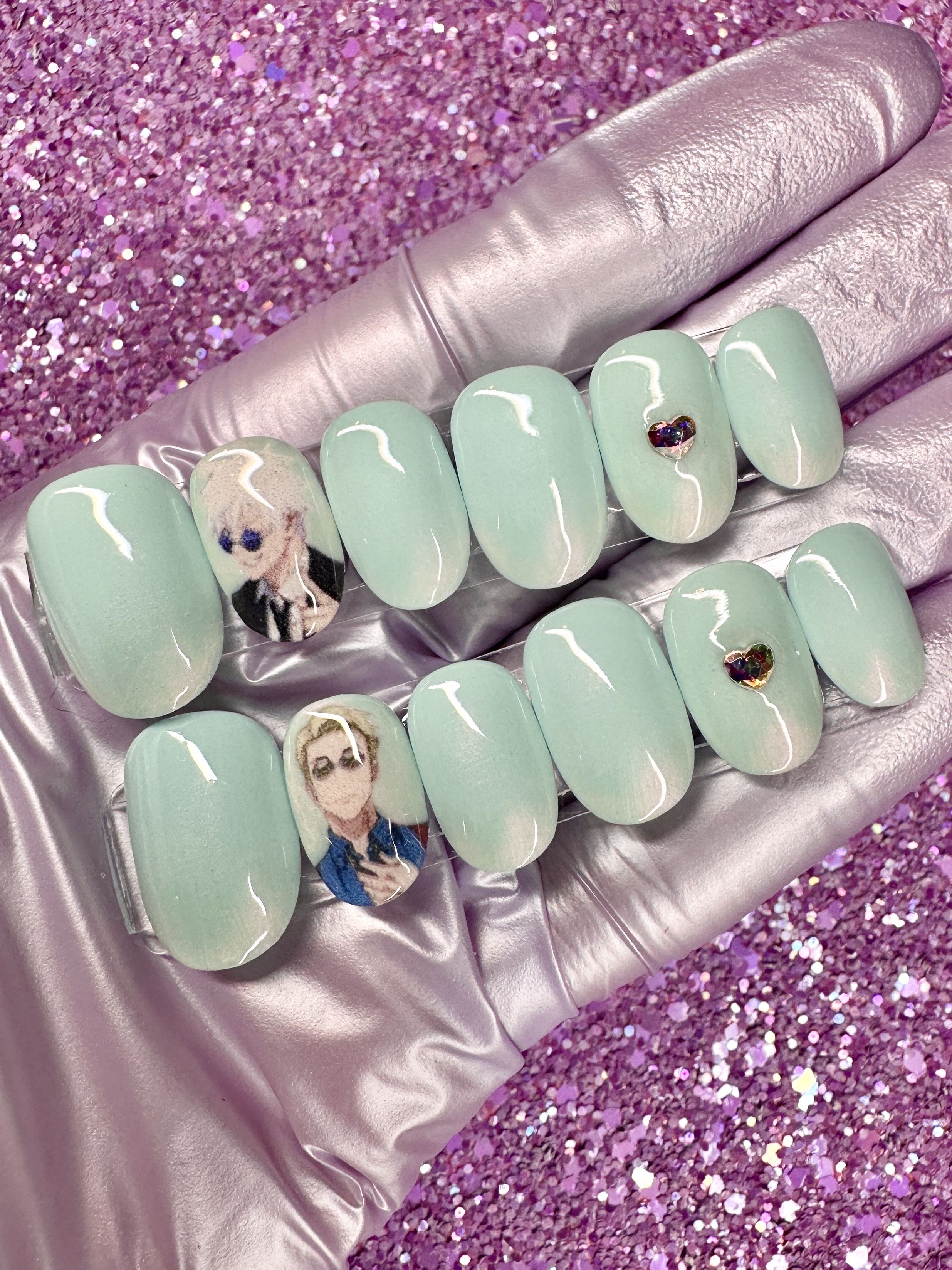 Jujutsu Kaisen Nanami and Gojo Nails