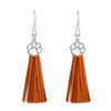 Clemson Tigers Tassel Logo Earrings