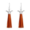 Texas Longhorns Tassel Logo Earrings