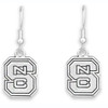 NC State Wolf Pack Earrings- Silver Logo