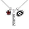 Georgia Bulldogs Necklace- Trifecta-GA57166