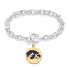 Iowa Hawkeyes Two Tone Medallion Bracelet