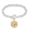 Purdue Boilermakers Bracelet- Two Tone Medallion-PUR23446