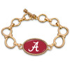 Alabama Crimson Tide Gold Chain Toggle College Bracelet