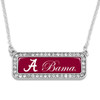 Alabama Crimson Tide Necklace- Silver Crystal Nameplate