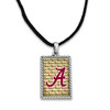 Alabama Crimson Tide Suede Necklace with Parchment Script Background
