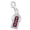 Alabama Crimson Tide Zebra Drop Rectangle Key Chain/Zipper Pull