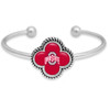 Ohio State Buckeyes Quatrefoil Cuff Bracelet