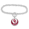 Oklahoma Sooners Bracelet- Stacked Disk