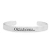 Oklahoma Sooners Bracelet-  Silver Cuff/ School Name