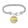 Sports Jewelry- Crystal Softball- Bracelet