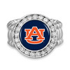 Auburn Tigers Stretch Ring- Crystal Round