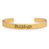 Mississippi State Bulldogs Bracelet-  Gold Cuff/ School Mascot