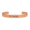 Mississippi State Bulldogs Bracelet-  Rose Gold Cuff/ Spirit Slogan