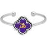 LSU Tigers Quatrefoil Cuff Bracelet