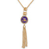 LSU Tigers Necklace- Long Gold Tassel