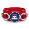 Arizona Wildcats "Moto" Team Color Leather Strap College Bracelet