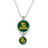Baylor Bears Car Charm- Rear View Mirror with Silver College Logo