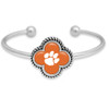 Clemson Tigers Quatrefoil Cuff Bracelet