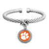 Clemson Tigers Bracelet- X Bangle Cuff