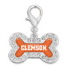 Clemson Tigers Dog Bone Pet Collar Charm