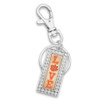 Clemson Tigers Love Drop Rectangle Key Chain/Zipper Pull